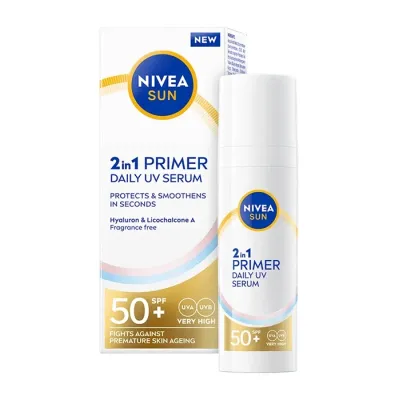NIVEA SUN Daily UV Serum primer 2w1 przeciwsłoneczny SPF50+ baza pod makijaż 30 ml