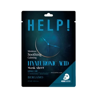 Bergamo HELP! Hyaluronic Acid nawilżająca maska w płachcie z kwasem hialuronowym 25 ml
