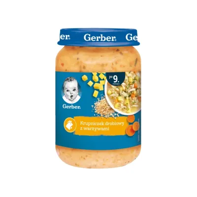 Gerber obiadek po 9 miesiącu Krupniczek drobiowy z warzywami 190g