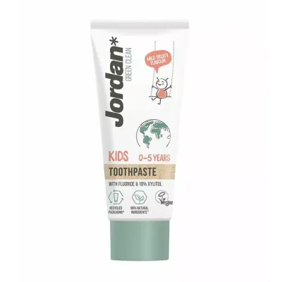 JORDAN GREEN CLEAN KIDS TOOTHPASTE EKOLOGICZNA PASTA DO ZĘBÓW DLA DZIECI 0-5 LAT 50ML