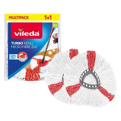 Vileda Turbo 2in1 Microfibre Refill wkład do mopa obrotowego sznurkowy 2 sztuki