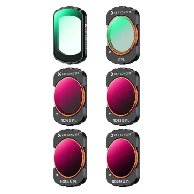 Zestaw 6 filtrów UV+CPL+ND/PL K&F Concept do kamery DJI Osmo Pocket 3