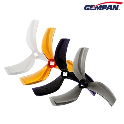 Śmigła Gemfan D90 3 płaty, 2mm/M5 (2CW,2CCW) (Kolor: transparentny)