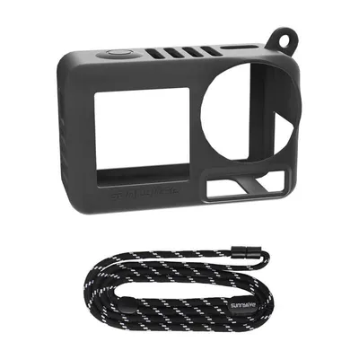 Silikonowe etui z paskiem Sunnylife do DJI Osmo Action 5 Pro (czarne)