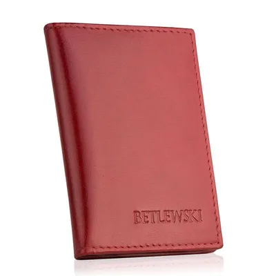 Etui na karty BETLEWSKI BEZ-07 CZERWONY