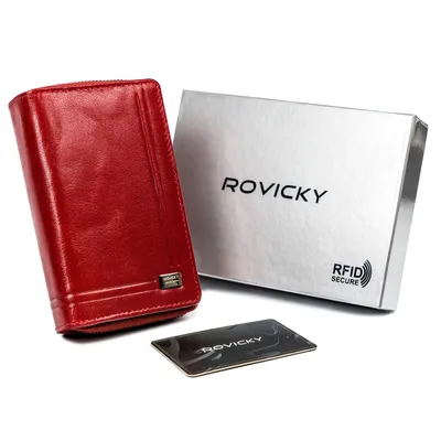 Portfel damski czerwony Rovicky CPR-008-BAR-6811 RED