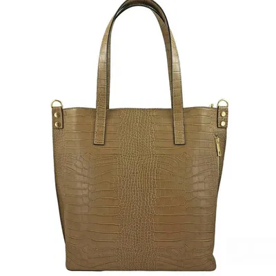 Shopperka skórzana BARBERINI'S beżowa 965-2