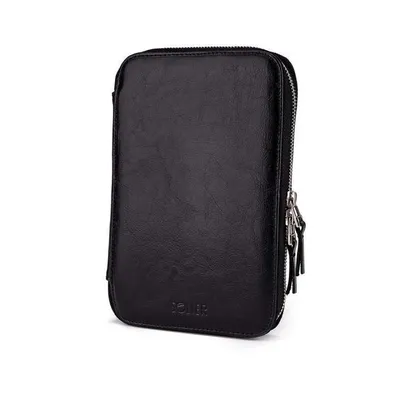Organizer skórzany Solier czarny SA38 BLACK