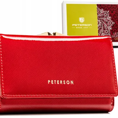 Portfel skórzany Peterson PTN 42108-SAF czerwony