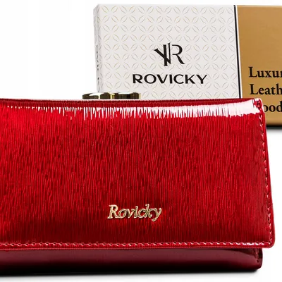 Portfel lakierowany Rovicky [DH] RH-23-1-SH czerwony