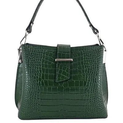 Elegancki kuferek skórzany BARBERINI'S c. zielony 752/2-42