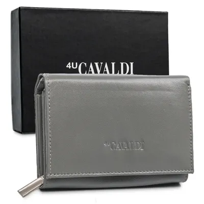 Portfel skórzany 4U Cavaldi RD-02-GCL szary