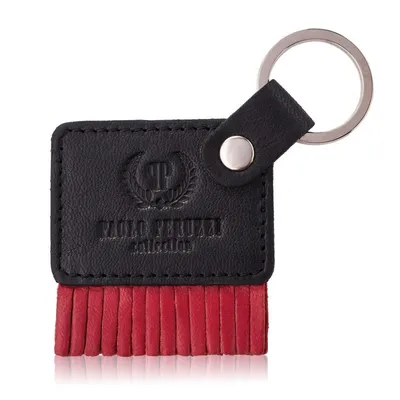Brelok skórzany PAOLO PERUZZI T-88-BL/RD czarno-czerwony