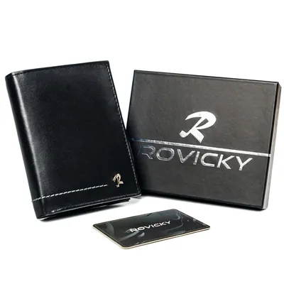 Portfel skórzany Rovicky N4-CMC czarny