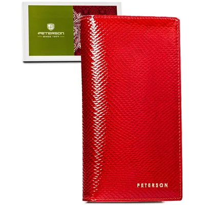 Portfel na magnes Peterson czerwony PTN 421431-DSL