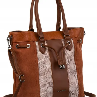 Shopperka w��żowa David Jones 6885-5 brązowa