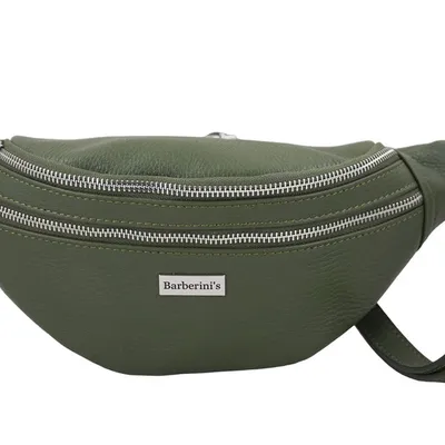 Saszetka skórzana nerka BARBERINI'S 985-38 zielona