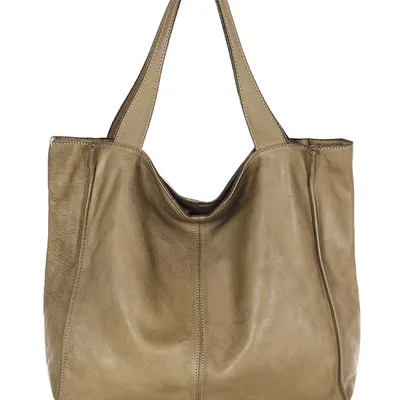 Shopper bag skórzany MARCO MAZZINI beżowa cappuccino v102L