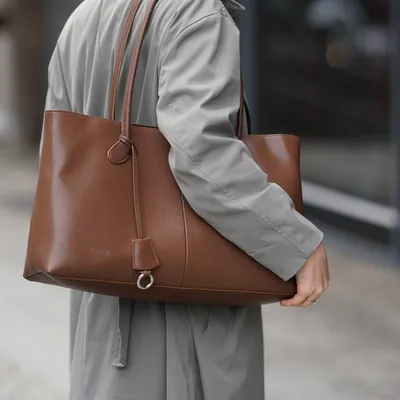 Shopper damski Solier FL37 Marlen c. brązowy