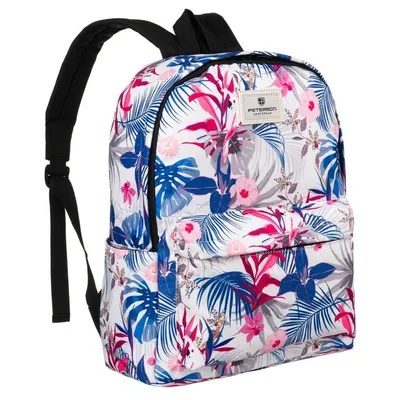 Plecak miejski Peterson PTN 79904 print kwiaty