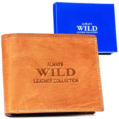 Portfel skórzany Always Wild AW-N6-MAL j. brązowy