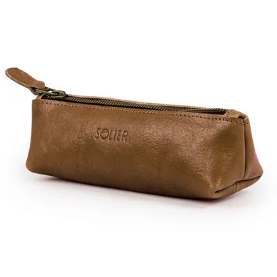 Piórnik skórzany etui na pióro długopis Solier SA51 vintage brown genuine