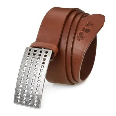 Pasek skórzany BELTIMORE r.90-105 cm W12 brązowy