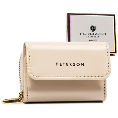 Portfel kremowy Peterson PTN 011-LAK