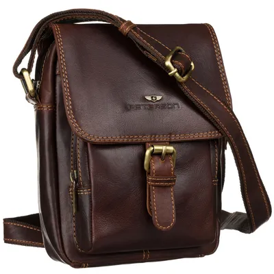 Listonoszka skórzana Peterson PTN TB-012-COM COGNAC