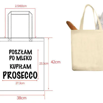 Shopperka materiałowa [DH] EKO beżowa wzór 43