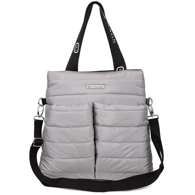 Shopperka pikowana BELTIMORE A4 W89 szara