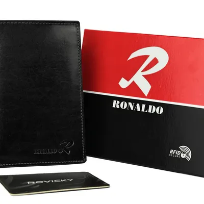 Klasyczny portfel czarny Ronaldo N104-VT BLACK RFID