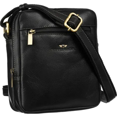 Listonoszka skórzana Peterson PTN TB-709-COM BLACK czarna
