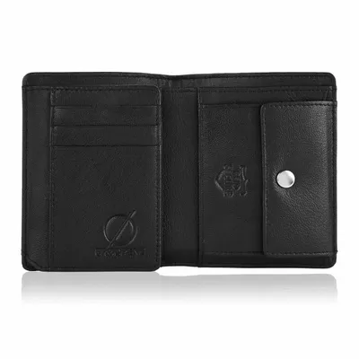 Skórzany Portfel Męski Brødrene G-06L RFID Czarny