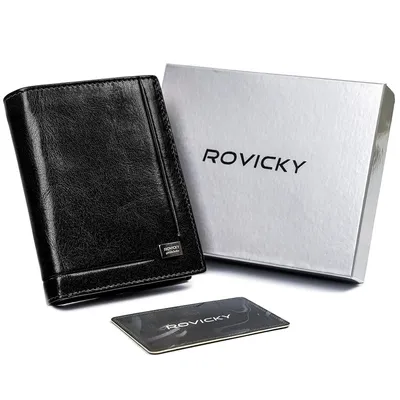 Portfel męski Rovicky 12831-BAR czarny