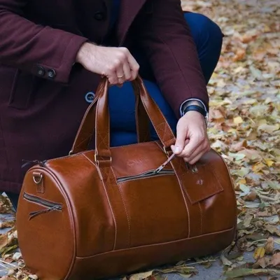Skórzana torba męska SOLIER SL19 Brandon vintage brąz