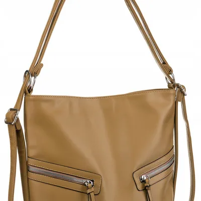 Shopperka damska hobo Rovicky R-073-01 beżowa