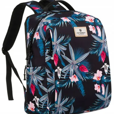 Plecak damski Peterson PTN 77707 granatowy print