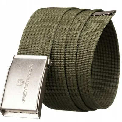 Pasek parciany Peterson [DH] PTN BLACK-BLACK-GREE zielony