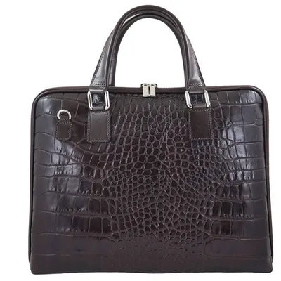 Torba na laptopa skórzana BARBERINI'S 118/1-11 c. brązowa