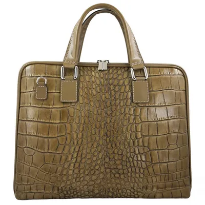 Torba na laptopa skórzana BARBERINI'S 118/1-9 c. beżowa