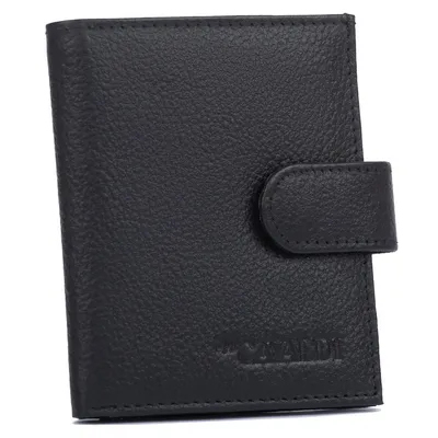 Skórzane etui na karty na zatrzask z systemem RFID - 4U Cavaldi