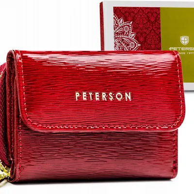 Portfel skórzany Peterson [DH] PTN 423229-SH czerwony