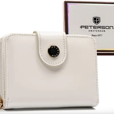 Portfel damski Peterson biały PTN 014-LAK