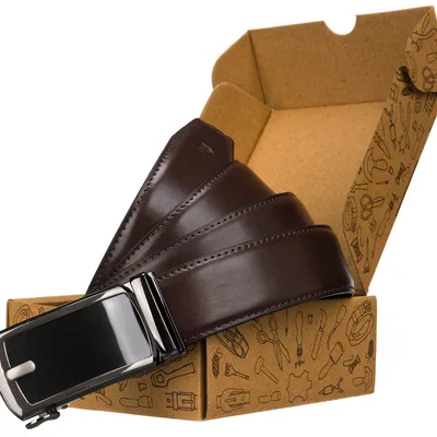 Pasek męski Peterson [DH] PU+skóra 35 mm PTN AB35-105-02-PUL brązowy
