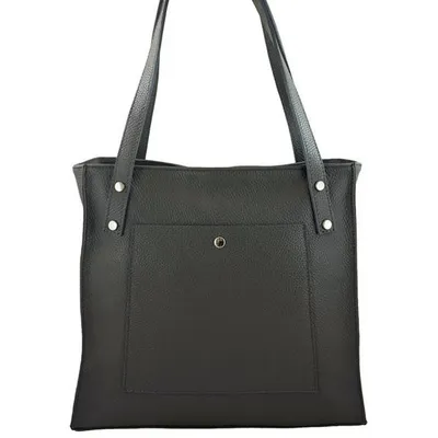 Shopperka skórzana BARBERINI'S c. szara 914-28