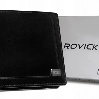 Portfel skórzany Rovicky CPR-2020-BAR czarny