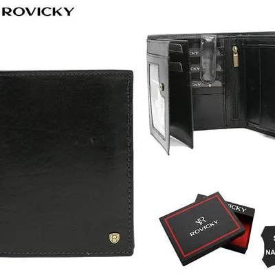 Portfel skórzany Rovicky 22316-VT-RVT czarny
