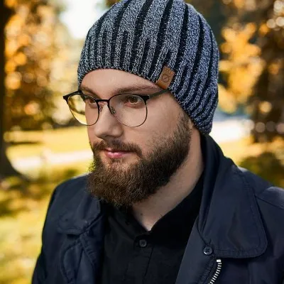 Męska czapka z polarem Brødrene cz16 j. szara 9934