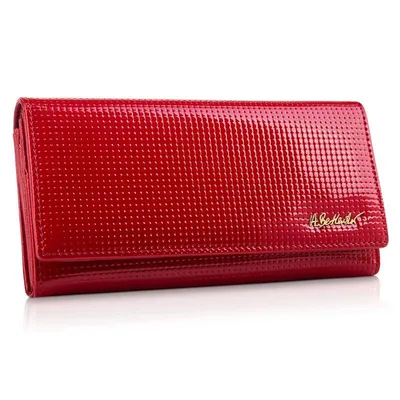Portfel skórzany BETLEWSKI BPD-DT-100 CZERWONY